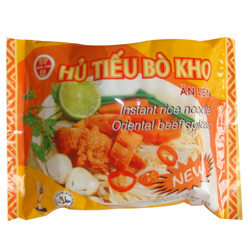 Thùng 30 Gói Hủ Tiếu Bò Kho Bích Chi 60g